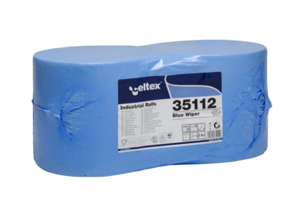 LOT 2 BOBINES 1000 FTS 2 PLIS GAUFFREES 24 X 30 BLEUES