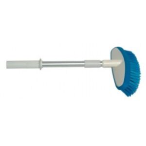 BALAI PASSAGE EAU 26CM BLANC FIBRE PBT SOUPLE BLEU ALIMENTAIRE