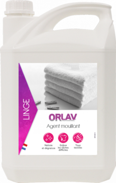 BIDON 4 X 5 LITRES  AGENT MOUILLANT DETACHANT DEGRAISSANT LINGE