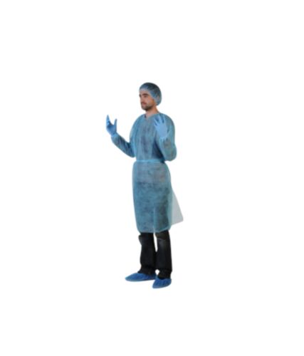 CARTON 100 BLOUSES VISITEUR PLP 25 GR BLEU TAILLE UNIQUE