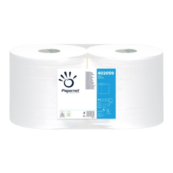 LOT 2 BOBINES 231METRES  25.7 X 30.5 CM 2 PLIS DE 18 GR/M2 BLANC PURE OUATE GAUFFREE