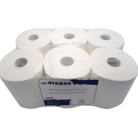 COLIS 6 BOBINES 450 FTS 20 X 19.6 CM 2 PLIS DE 17 GR BLANC PURE OUATE GAUFFREE