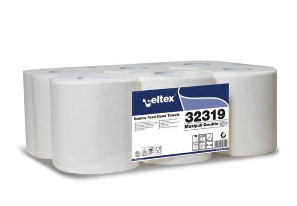 COLIS 6 BOBINES 450 FORMATS 20 X 34 CM 153 METRES 2 PLIS BLANC PURE OUATE