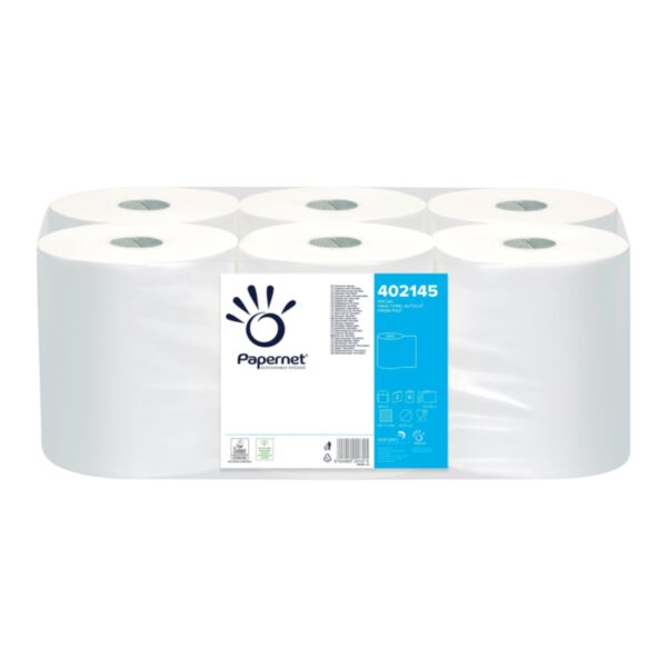 COLIS 6 BOBINES DEVIDAGE LATERAL LAIZE 20 CM 124 METRES 2 PLIS DE 21 GR BLANC PURE OUATE