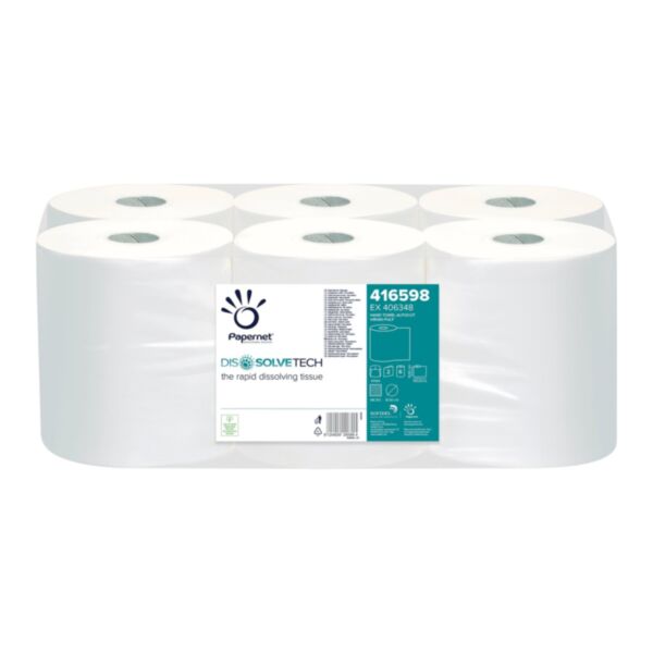 COLIS 6 BOBINES DEVIDAGE LATERAL  LAIZE 20 CM 140 METRES 2 PLIS DE  20 GR BLANC PURE OUATE 