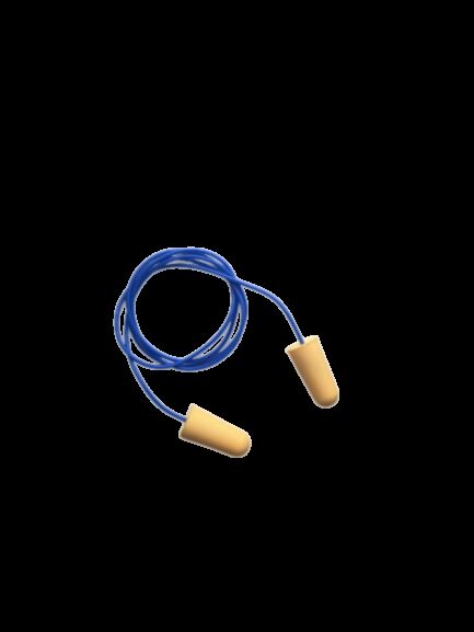 BOITE DE 200 PAIRES DE BOUCHONS D'OREILLES EN MOUSSE DE POLYURETHANE AVEC CORDE