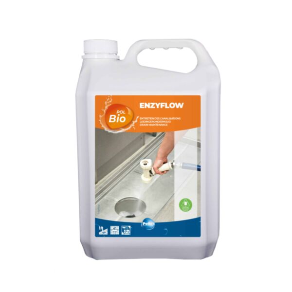CARTON 2X5L POLBIO ENZYFLOW ENTRETIEN DES CANALISATIONS ET BACS A GRAISSE
