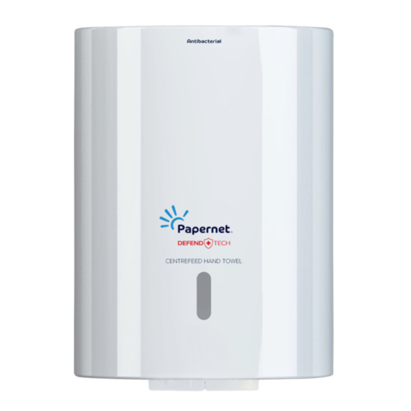 DISTRIBUTEUR ESSUIE MAINS DEVIDAGE CENTRAL BLANC ANTIBACTERIEN