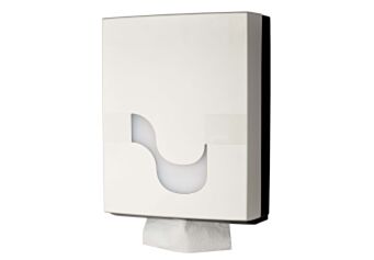 DISTRIBUTEUR ESSUIE MAINS FEUILLE A FEUILLE BLANC