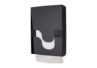 DISTRIBUTEUR ESSUIE MAINS FEUILLE A FEUILLE EN Z NOIR