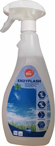 CARTON 6 X 750 ML POLBIO ENZYFLASH DESTRUCTEUR INSTANTANE D'ODEURS