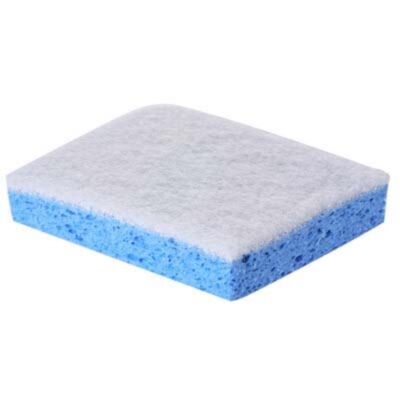LOT 10 EPONGES VEGETALES RECURANT BLC SPECIAL SANITAIRES BLEU (127 X 89 X 25mm)