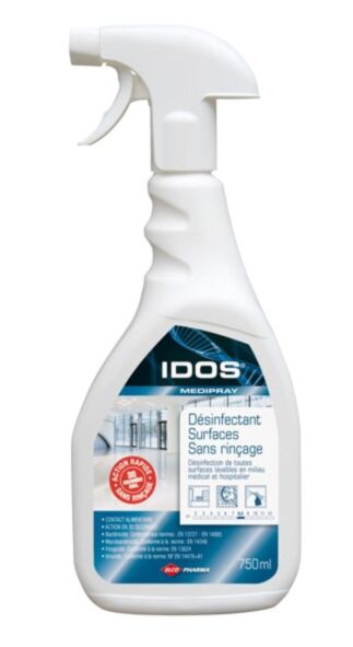 CARTON 6X750ML PISTOLET SOLUTION DÉSINFECTANTE MAINS ET SURFACES - SANS RINCAGE - ALIMENTAIRE/MEDICAL - BACTERICIDE - FONGICIDE ET VIRUCIDE