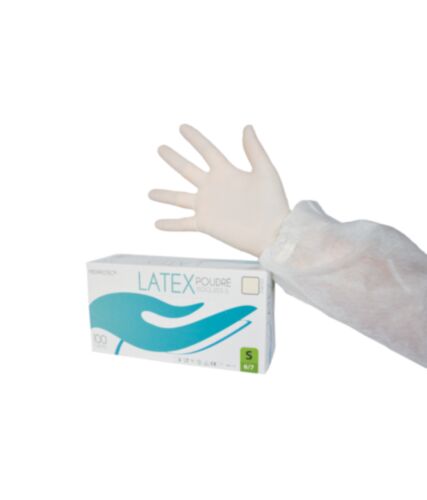 CARTON 10 BOITES 100 GANTS LATEX POUDRES 