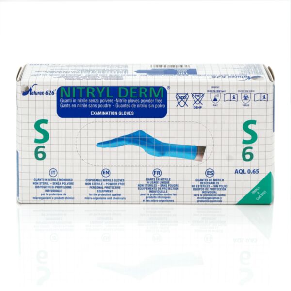 CARTON 10 BOITES 100 GANTS NITRILE AQL 065 3.5 GR 