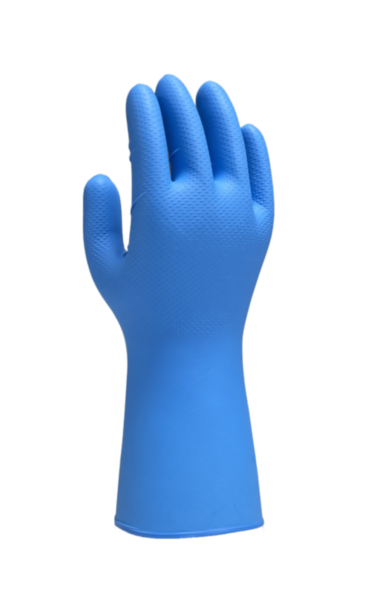 CARTON 10 BOITES 50 GANTS NITRILE MANCHETTE 280 BLEU 9,6 GR TEXTURE 