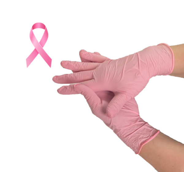 CARTON 10 BOITES 100 GANTS NITRILE ROSE 3,5 GR NON POUDRE 