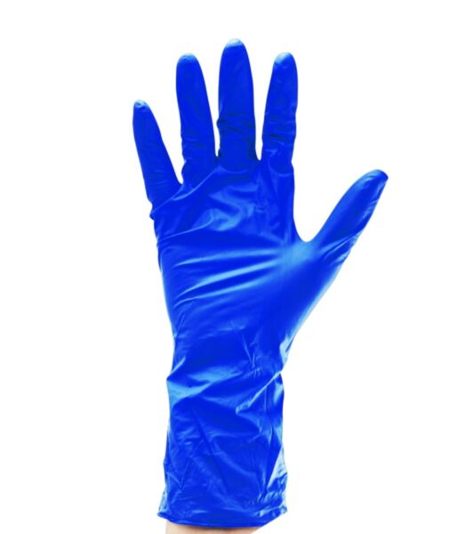 CARTON 10 BOITES DE 100 GANTS NITRILE BLEU 8,8 GR NON POUDRES MANCHE LONGUE
