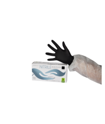 CARTON 10 BOITES 100 GANTS NITRILE NOIR 3,5 GR NON POUDRE 