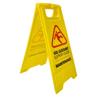 PANNEAU DE SIGNALISATION SOL GLISSE JAUNE