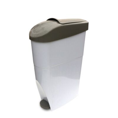 POUBELLE A PEDALLE HYGIENE FEMININE 20 LITRES BLANCHE (SAC30L)