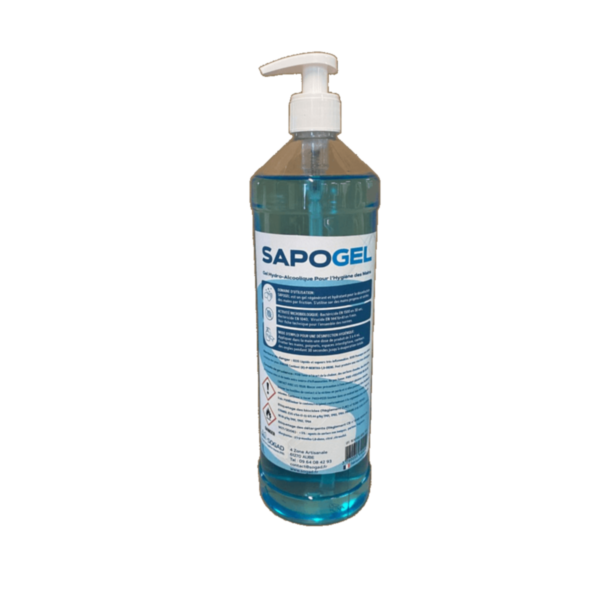 CARTON 15 FLACONS 1000 ML + POMPESAPOGEL GEL DESINFECTANT VIRUCIDE