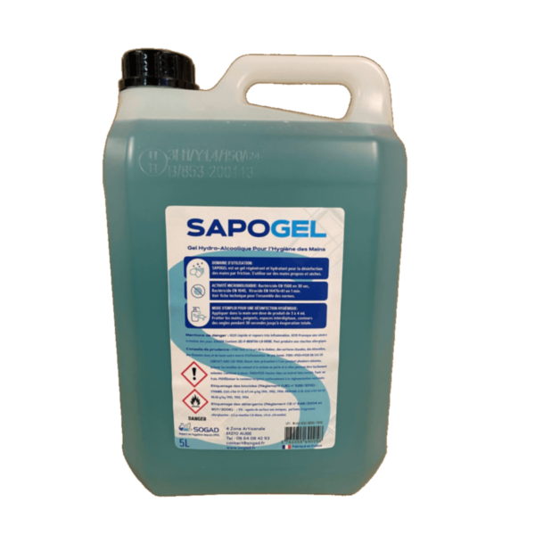 CARTON 4 X 5 LITRES GEL HYDROALCOOLIQUE HYDRATANT