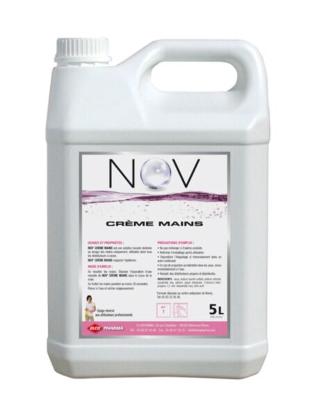 CARTON 2 X 5 LITRES SAVON CREME MAIN FLORAL DOUCE ET NACRE