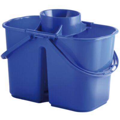 SEAU LAVEUR RECTANGULAIRE BI BAC 2 X 7 LITRES + ESSOREUR