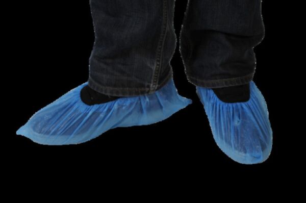 CARTON 2000 SURCHAUSSURES CPE BLEU 15X41CM 25µ