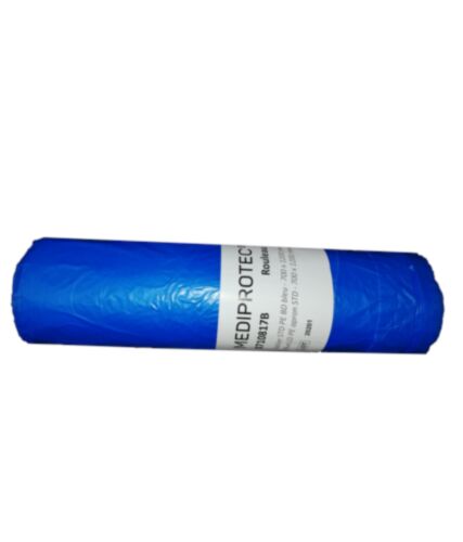 CARTON 5 ROULEAUX DE 200 TABLIERS PE BD GAUFFRES 700  X 1200 BLEUS  20µ
