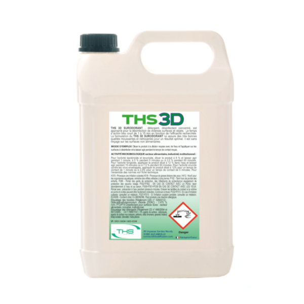CARTON 4 X 5 LITRES THS 3D SUR ODORANT CITRON VERT PH 10
