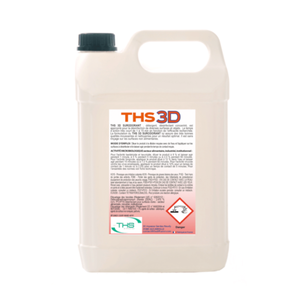 CARTON 4 X 5 LITRES THS 3D SUR ODORANT PAMPLEMOUSSE PH 10