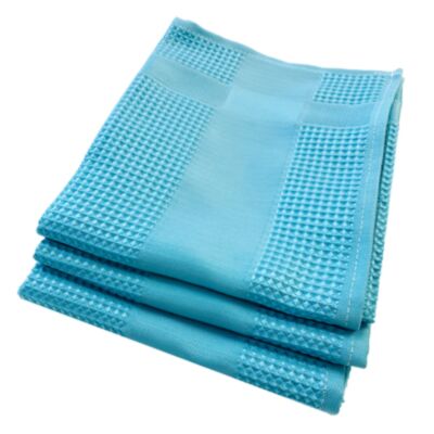 PAQUET 3 TORCHONS MICROFIBRES BLUE DIAMOND 450X700 270GR