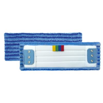 CARTON 60 FRANGES MICROFIBRE ULTRA GRATTANTE POCHE/LANGUETTE 3 OEILLETS 40 CM BLEUES