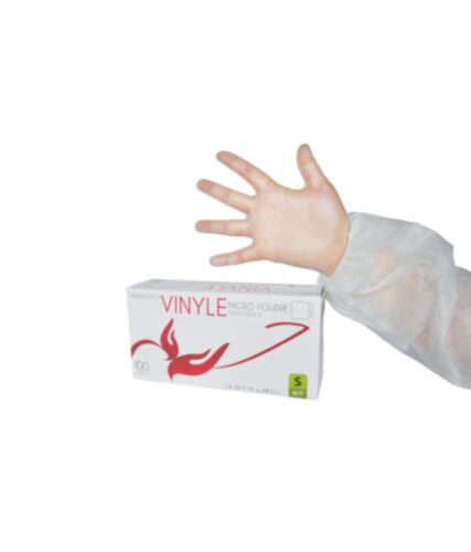 CARTON 10 BOITES 100 GANTS VINYLE MICRO POUDRE T9/11
