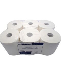 COLIS 6 BOBINES 450 FTS 20 X 19.6 CM 2 PLIS DE 17 GR BLANC PURE OUATE GAUFFREE