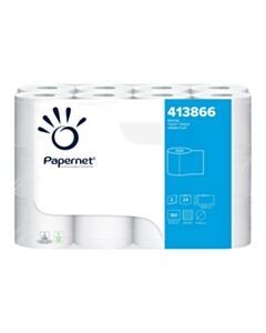 COLIS 96 ROULEAUX  PAPIER TOILETTE 180 FEUILLES 9,2 X  11 cm 2 PLIS DE 15,5 GR BLANC PURE OUATE